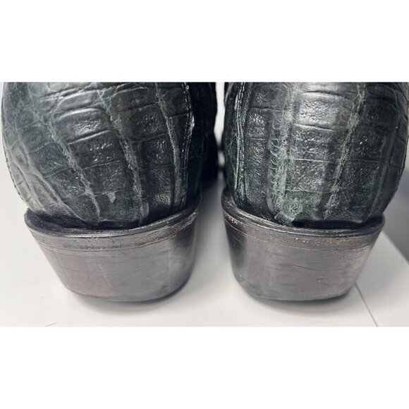 LUCCHESE BOOT COMPANY MENS SIZE 9-D CAiMAN BLACK GORGEOUS! - Picture 13 of 15